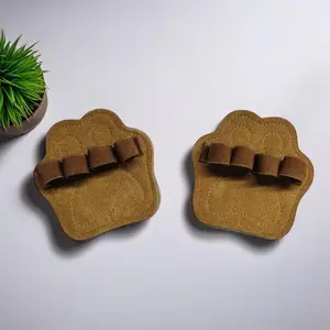 Cowhide Leather Palm Workout Gloves For Men Silicone Grip Callus Protection Weight Lifting Gloves For Pull Up Bar Gym Training