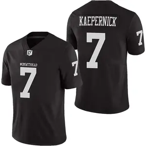 ImWithKap 7 Colin Kaepernick IM with KAP All Stitched Movie Football Jersey Black S-XXXL
