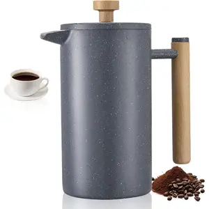 VEVOR French Press Coffee Maker, 34 Ounce 1 Liter Stainless Steel Coffee Press Tea Maker with Filter, Large Double Wall Insulated French Presses Cold Brew for Camping Travel Home Kitchen, SilverVEVOR Super Brand Day