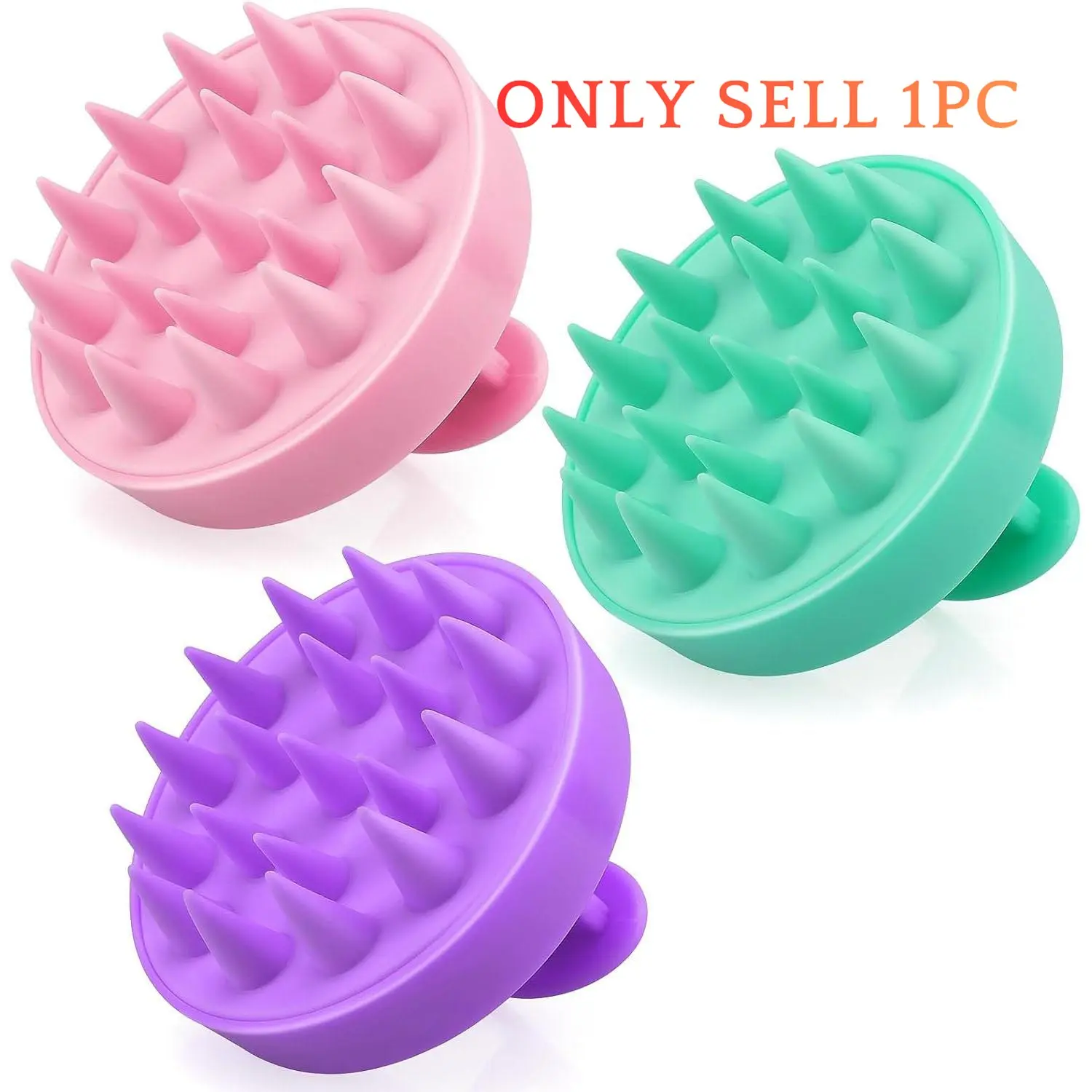 Scalp Massager Shampoo Brush, Soft Silicone Hair-Washing Brush for Deep Cleaning, Relaxing Scalp Massage & Hair Growth Care Shampoo Scrubber, Head Massagers