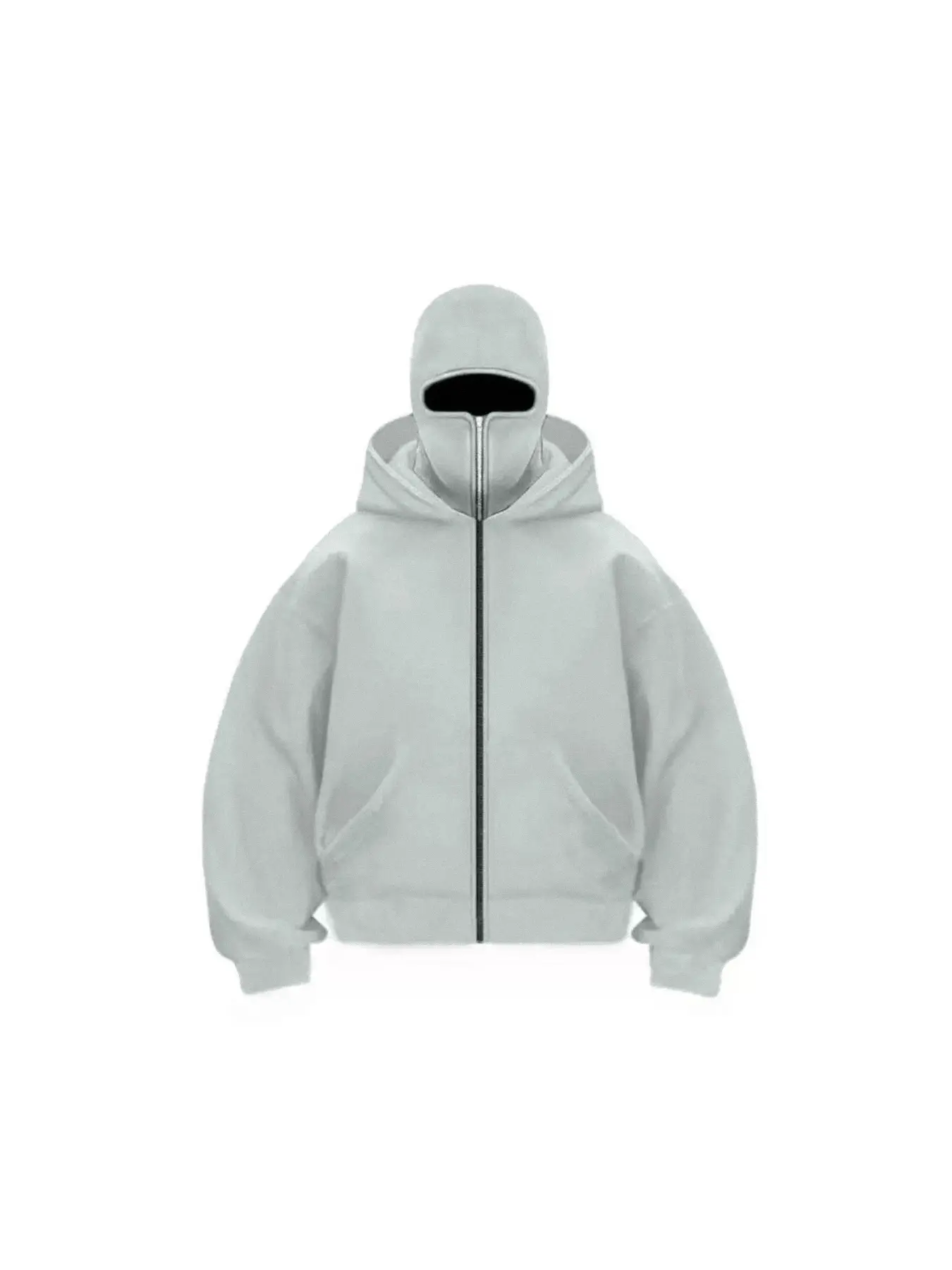 Women's Winter Warm Hooded Sweatshirt, Casual Loose-Fit Pullover with Face Mask Zipper Design, Outdoor Sports Jacket for Fall & Winter