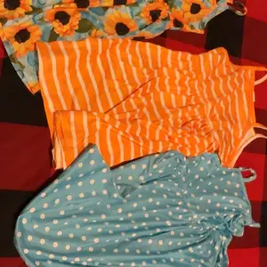 3-Pack Toddler Summer Dresses for Girls, Sleeveless with Fun Polka Dot, Stripes & Sunflower Patterns, Comfortable Flared A-Line Fit, Perfect for Play & Outdoor Fun, Ideal for 4-7 Year Olds