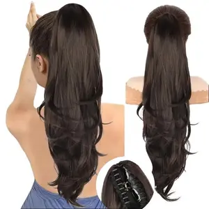 SummerVibes AISI HAIR Ponytail Extension 26" Clip in Ponytail for Women Long Straight Ponytail Hair Extension Synthetic Heat Friendly Fiber for Girls Maintainable Easy