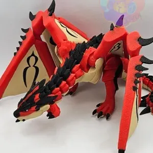 Flexi Dragon – Articulated Fidget Dragon, Dragon Toy, Desk Toy