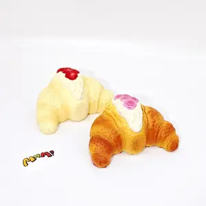 MHM SQUISHY Rose Croissant (Light Color) Slow-Pressure Relief Toy，Holiday Gift