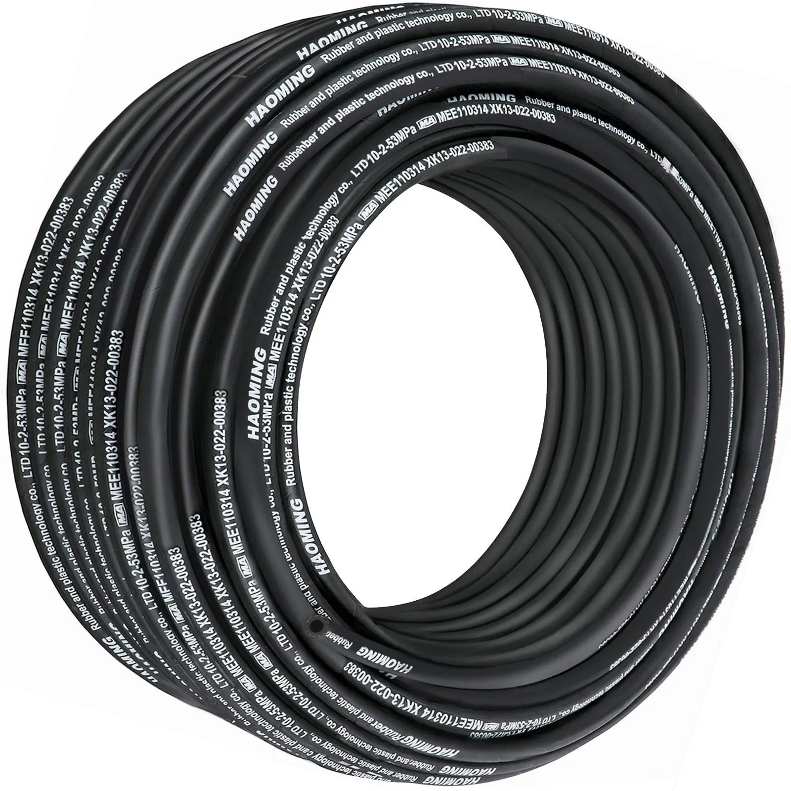 【summerfinds】VEVOR Hydraulic Hose 328 Feet Rubber Hydraulic Hoses with 2 High-Tensile Steel Wire Braid, Inner Diameter 3/8 Inch, 5000 PSI Max, Bulk Hydraulic Hose -40 °F to 250 °F, Hydraulic Oil Flexible Hose
