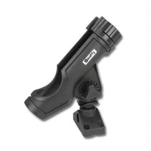 212 MAIN Scotty 230-BK Powerlock Open Style Fishing Rod Holder, Black, Nylon Fiber, Positive Lock, with 241 Side/Deck Mount, Value Priced Fishing Rod Holders