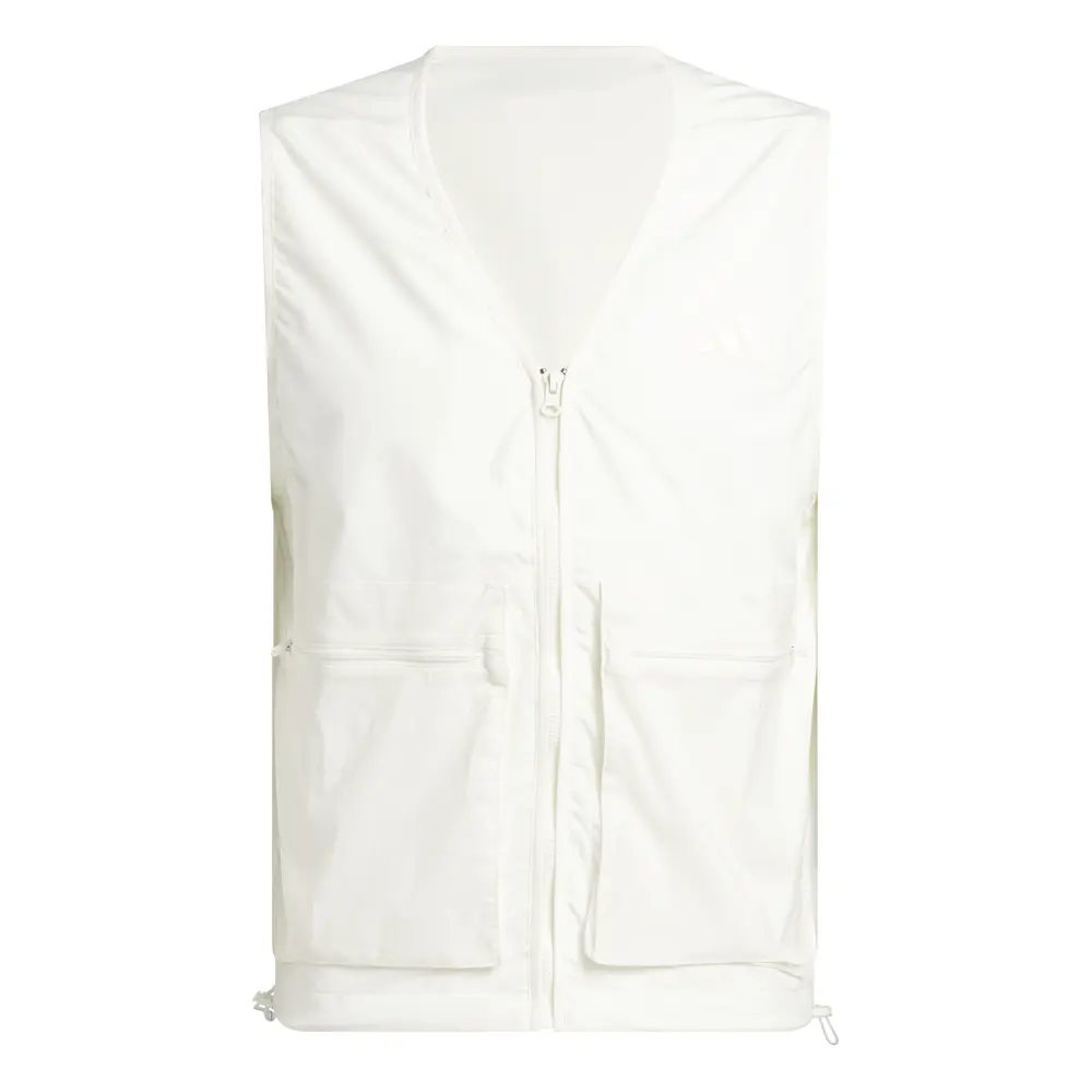 adidas Mens Woven Vest Athletic Outerwear Casual - White