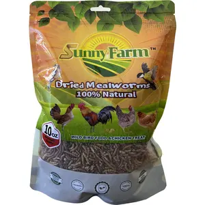 Dried mealworms for Chickens, Non-GMO High Protein Chicken Feed for Poultry, Wild Birds, Ducks, Lizards, Turtles, Fish, and Reptiles