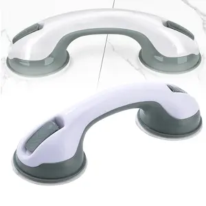 2pcs No Drill Suction Cup Bathroom Grab Bars - Adjustable Shower & Toilet Safety Rail with Non-Slip Bathtub Handrails, Elderly Fall Prevention Shower Handle, Easy Installation (No Drilling Required) for Elderly & Handicap
