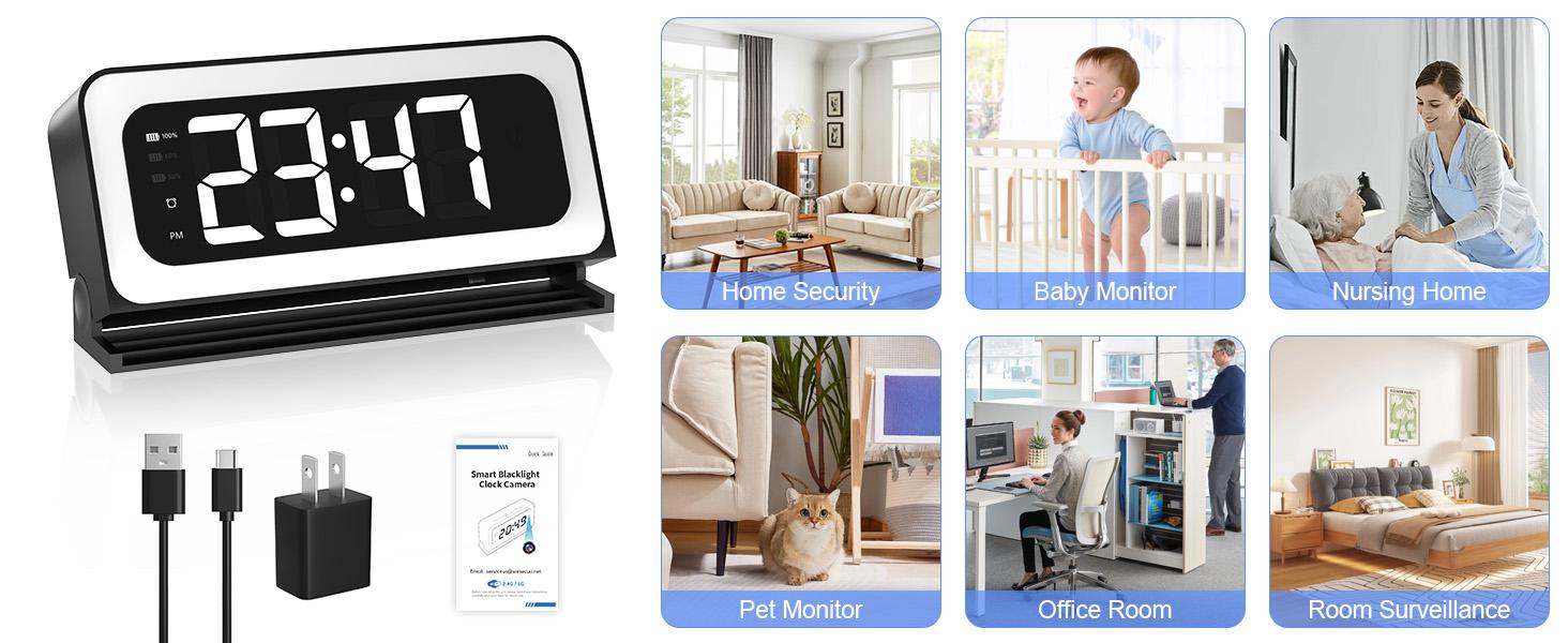 Smart Alarm  Security Camera with Dual-Band WiFi (2.4GHz & 5GHz) | Real-Time Home Security Monitoring System