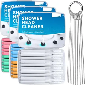 40 count Shower  Cleaner Picks,Multiple Shower  Cleaning Brush for Small Hole, Nozzle unclogger Tool for Showerhead with Storage Box