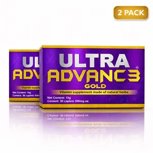 Ultra Advance 3 Gold Ultimate Joint Support - Vegan - Non GMO - Original 30 Caps (2 PACK)