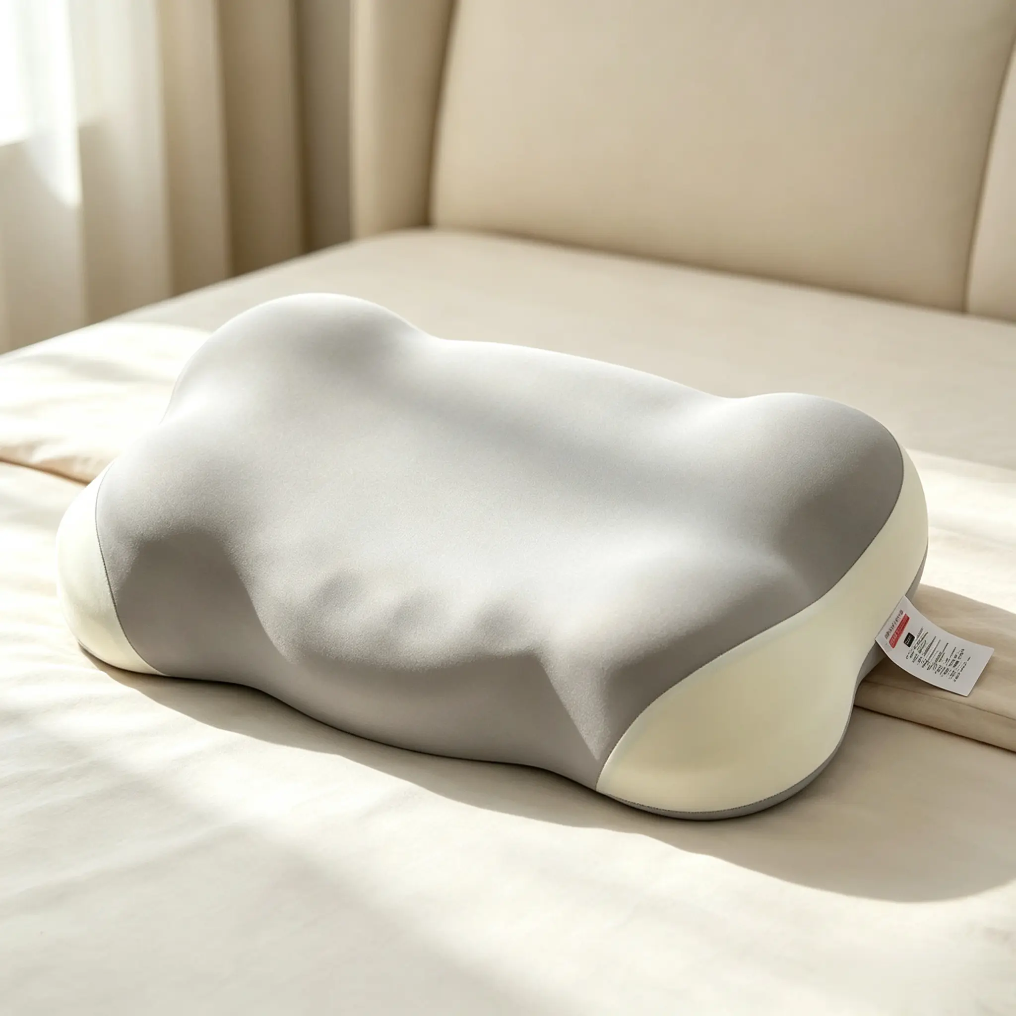 Premium Cloud Shape Slow Rebound Memory Foam Pillow, Ergonomic Cervical Support Pillow With Superior Comfort, Relieve Neck Strain, Ideal for Back Sleepers & Side Sleepers, Perfect Bedding for Bedroom, Dormitory, Apartment & Student Daily Us