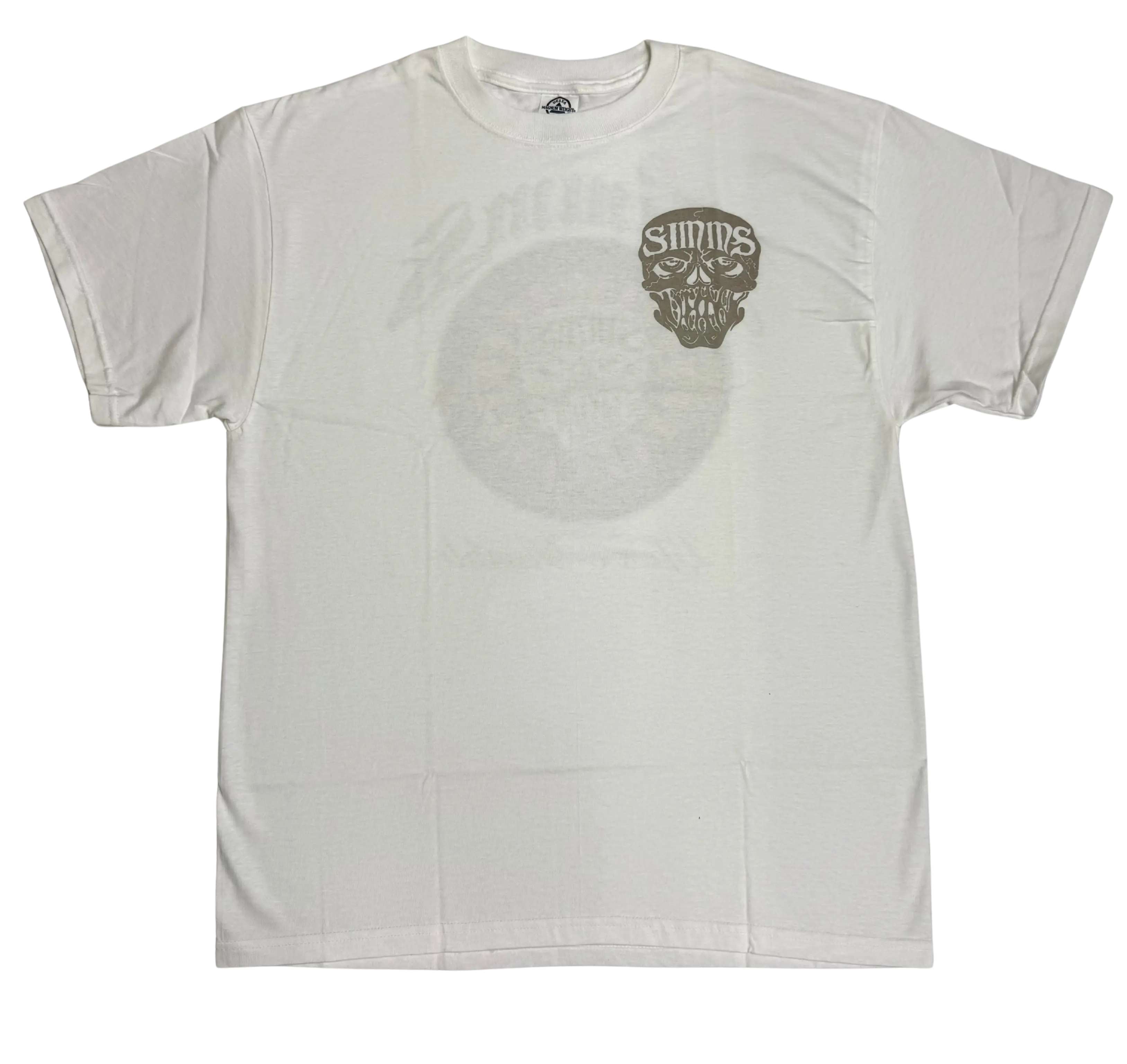 SIMMS Skull Casino Tee -White