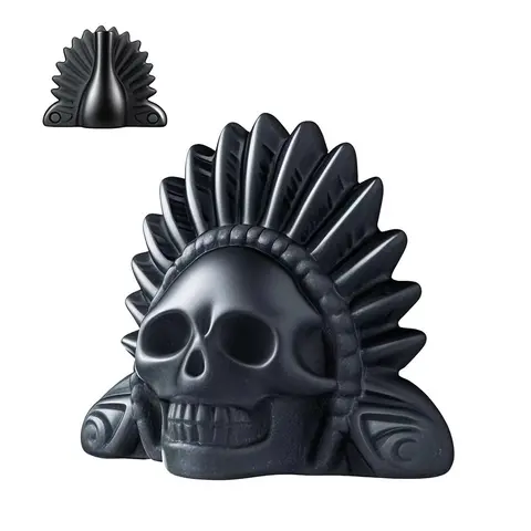 2026 New Ceramic Aztec Death Whistle, 125+ Decibels Loud Scream Lightweight Wind Instrument, Easy-to-Blow Novelty Prank Tool for Halloween Haunts with High Scare Factor