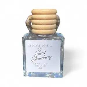 Elegant Love & Co Sweet Strawberry Car Diffuser 10ml Fruity Scented Fragrance for Cars Easy to Use Long Lasting Fresh Design