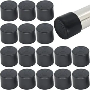 16Pcs 1 Inch (25Mm) round Rubber Chair Leg Tips Caps, Chair Table Leg Covers Floor Protectors, Chair Leg End Caps for Furniture, Chair, Table Wvapzwr