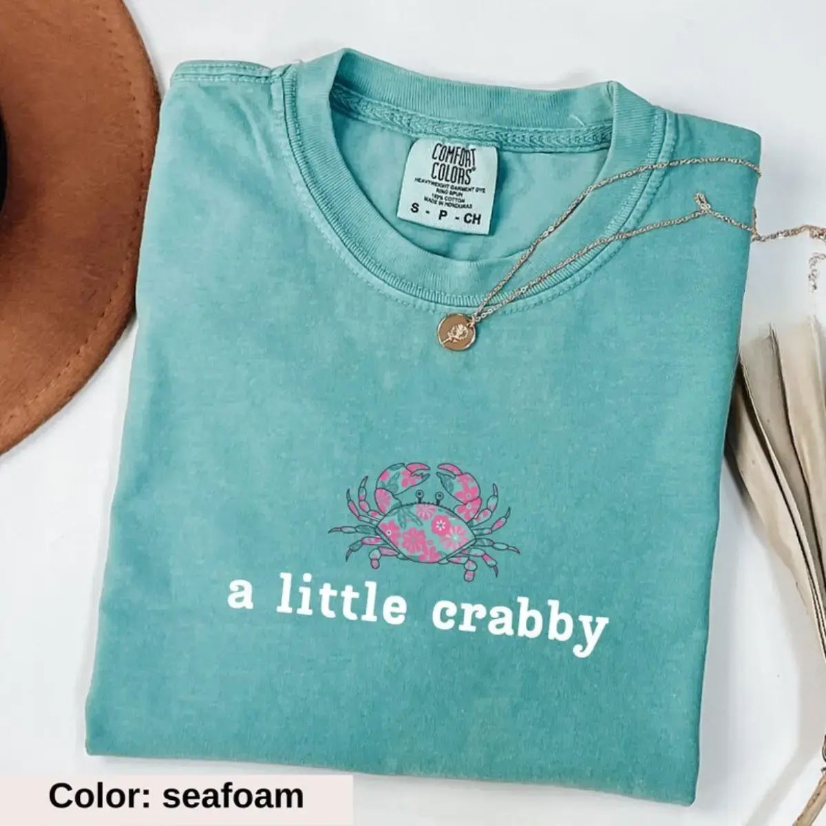 Comfort Colors A Little Crabby Minimalist Beach TShirt, Funny Meme TShirt, Summer Aesthetic, Oversize, Womens, Mens, Unisex T-shirt - Jeneisa Chicken