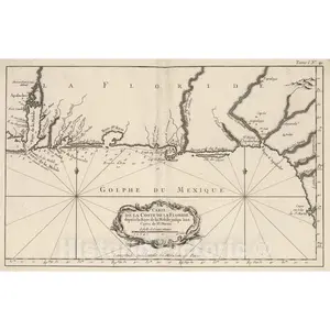 Map of the Florida Coast from Mobile Bay to the Keys of Saint Martin - 1764 Nautical Chart