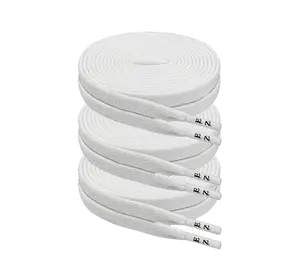 EZ Stretch slip on shoe laces, Elastic flat stretchy shoe laces, 3 Pack, White Footwear Comfort