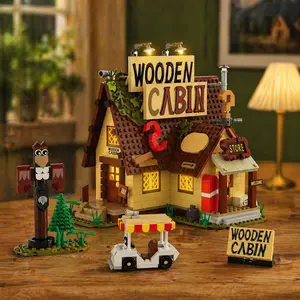 Mystery Small Cabin House Building Blocks Set (968 pcs) – Bring Holiday Adventure to Life with Creative DIY Fun, Ideal for Kids, Teens & Fans During Christmas Season Cherry Tree