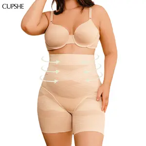 CUPSHE Feather Hug Black/Nude Shapewear Bottoms Slim & Sculpt Support Corset Waist Shaping Basic Womenswear with Medium Compression Minimalist Corset Waist Shaping