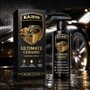 Ceramic Coating Spray 300ml Car Paint Protection Hydrophobic Scratch Resistance UV Shield Mirror Finish Quick Detailing Easy DIY Car Care Long Lasting Shine Water Repellent