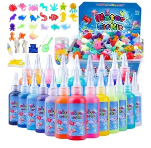 Magic Water Elf Toy Kit, Crafts for Kids Ages 4-8-12, Aqua Fairy Water Gel with 22 Gels, 22 Sea Creature Molds, DIY Craft Kit, Birthday & Party Favors for Kids Ages 3+