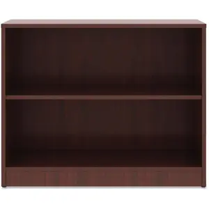 Lorell  2 Shelf Laminate Bookcase - Mahogany