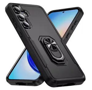 Rugged Defender Case ( For Samsung Galaxy S25 / S25+Plus / S25 Ultra ) Shockproof Heavyduty Protection Cover With Ring Stand Phonecase Casing