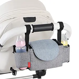Multifunctional Baby Stroller Hanging Bag, Storage Bag for Bottle and Cup, Infant Carriage Hanging Pouch, Essential Baby Accessory
