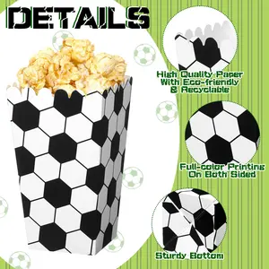 10 Fun Party Popcorn Boxes Bags Buckets Containers Stand Sports Party Supplies Decorations (football), Model Xinghao S07-250511-1