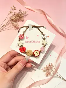 Charming Apple Bracelet, Unique Colorblock Design, Cute Forest Style, Handcrafted, Perfect Gift for Best Friend, All Seasons Wear