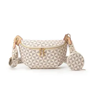 Luxury Designer Waist Bag for Women – High-End Fashion, Retro Printed, Trendy European & American Style, Casual & Versatile Belt Bag for Ladies