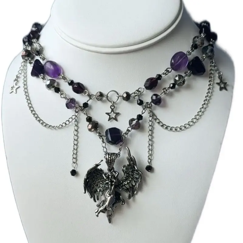 ‘Fallen Angel’ Handmade Layered Necklace