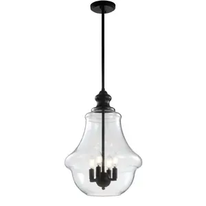 JONATHAN Y Edison Farmhouse Metal LED Pendant; for Living Room,Bedroom, Kitchen, Office