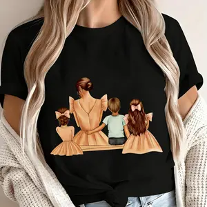 Motherhood Blessed T Shirt for Mom Sweet Family Love Graphic Tee Ideal Mothers Day Gift for Women