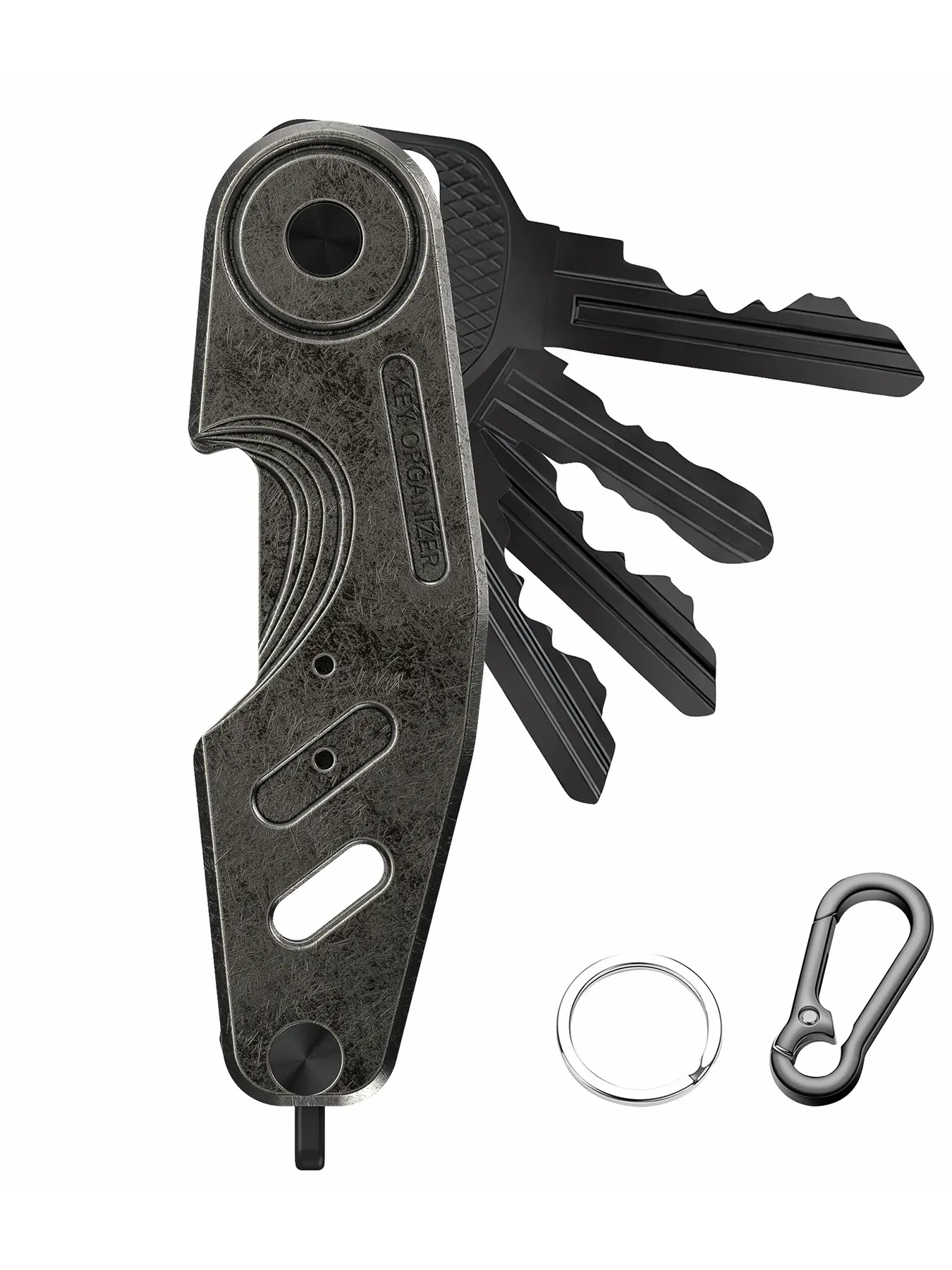 Metal Keychain Aluminum Alloy Lightweight Key Holder, Creative Key Storage Organizer, Unique Design Key Clip, Durable and Stylish, Keychain Clips, Keyring Clip