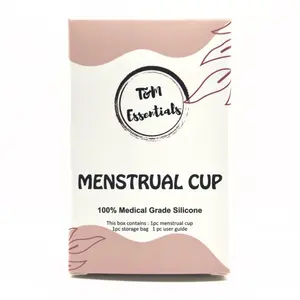 T&M Essentials Menstrual Cup - Medical Grade Silicone, Eco-friendly, Non-Toxic, Safe, Comfortable, Odor Free, BPA free, Latex Free