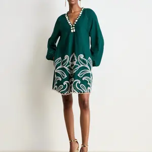 Women's Embroidered A-Line Mini Dress – Macy's Exclusive by On 34th, Green - NWT