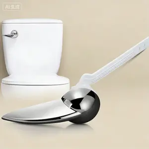 Universal Toilet Flush Handle Replacement Kit, Compatible with Champion4 Toilet Handle Left Hand Trip Lever, White Flusher Handles Repair Kit, Durable Trip Lever Replacement, Easy Installation Toilet Repair Kit