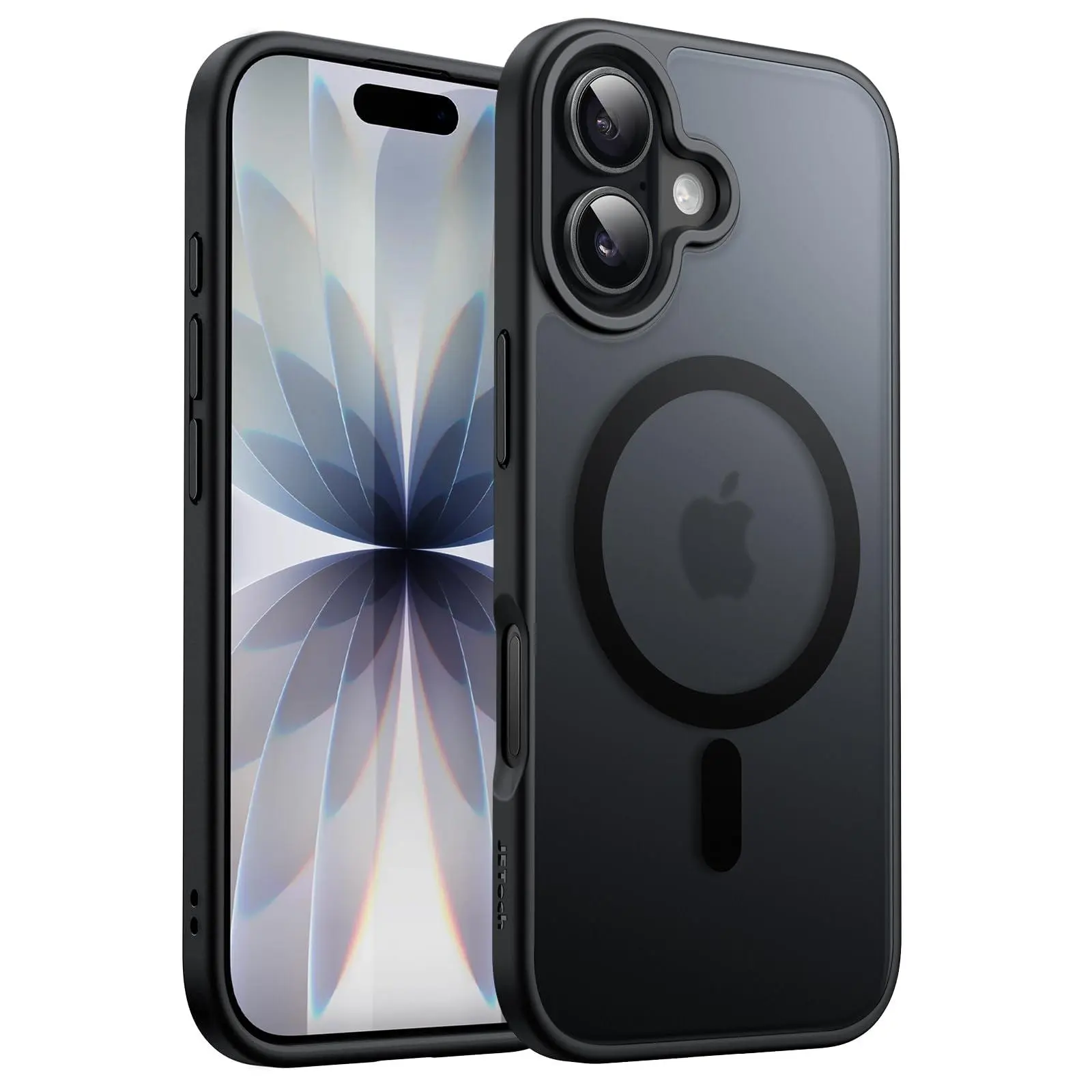 JETech Magnetic Smartphone Casing for iPhone 17 Series, MagSafe-Compatible, Translucent Matte Back, Slim Minimalist Shockproof Cellphone Protection Accessories