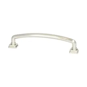 212 MAIN Berenson 128 mm Tailored Traditional Pull, Brushed Nickel Doorknob Hardware