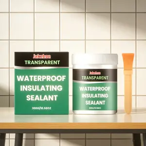 Transparent Waterproof Sealant (300g + Brush), Home Wall Tile Crack Repair, Multi-Surface Sealing, Prevents Water Infiltration, Easy to Use