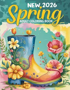 New 2026 Spring Adult Coloring Book: 50 Simple Spring-Themed Large Print Coloring Pages for Adults and Seniors I 2026 New Beautiful Spring Coloring Book Color