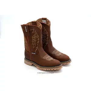 10" Grasso Bronce Rubber Sole Leather Work Boot-SB810