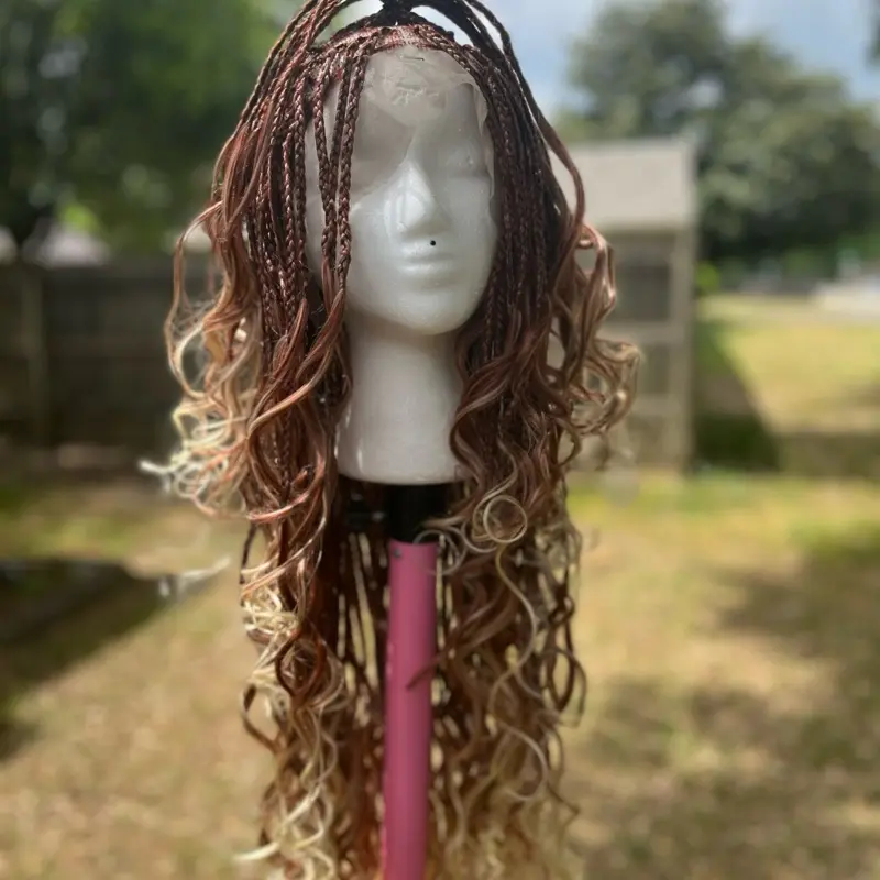 French curl braided Wig 30inch