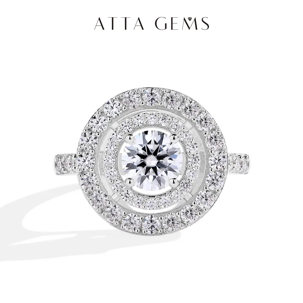 Solitaire Engagement Ring for Women, 1CT Round Moissanite, D-VVS1 Diamond Alternative, Elegant Fine Jewelry Birthday Gift, Moissanite Rings