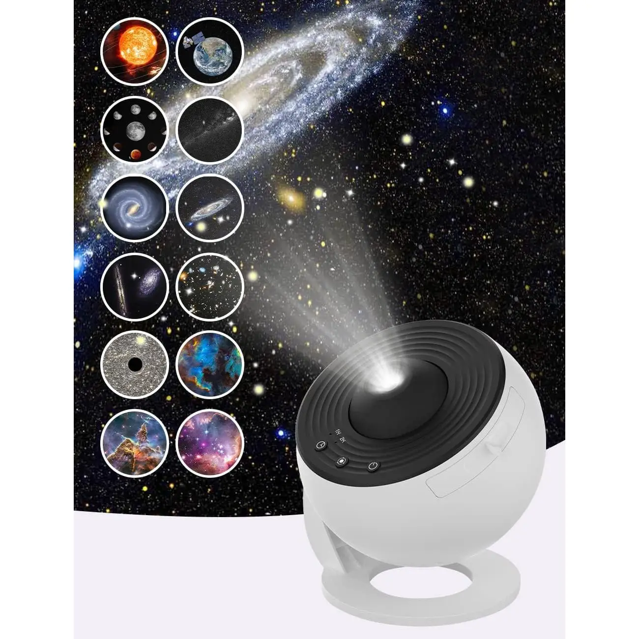 VanSmaGo 12 in 1 Planetarium Galaxy Star Projector for Bedroom Decor, 360° Rotating Nebula Projector Lamp, Timed Starry Night Light Projector for Kids